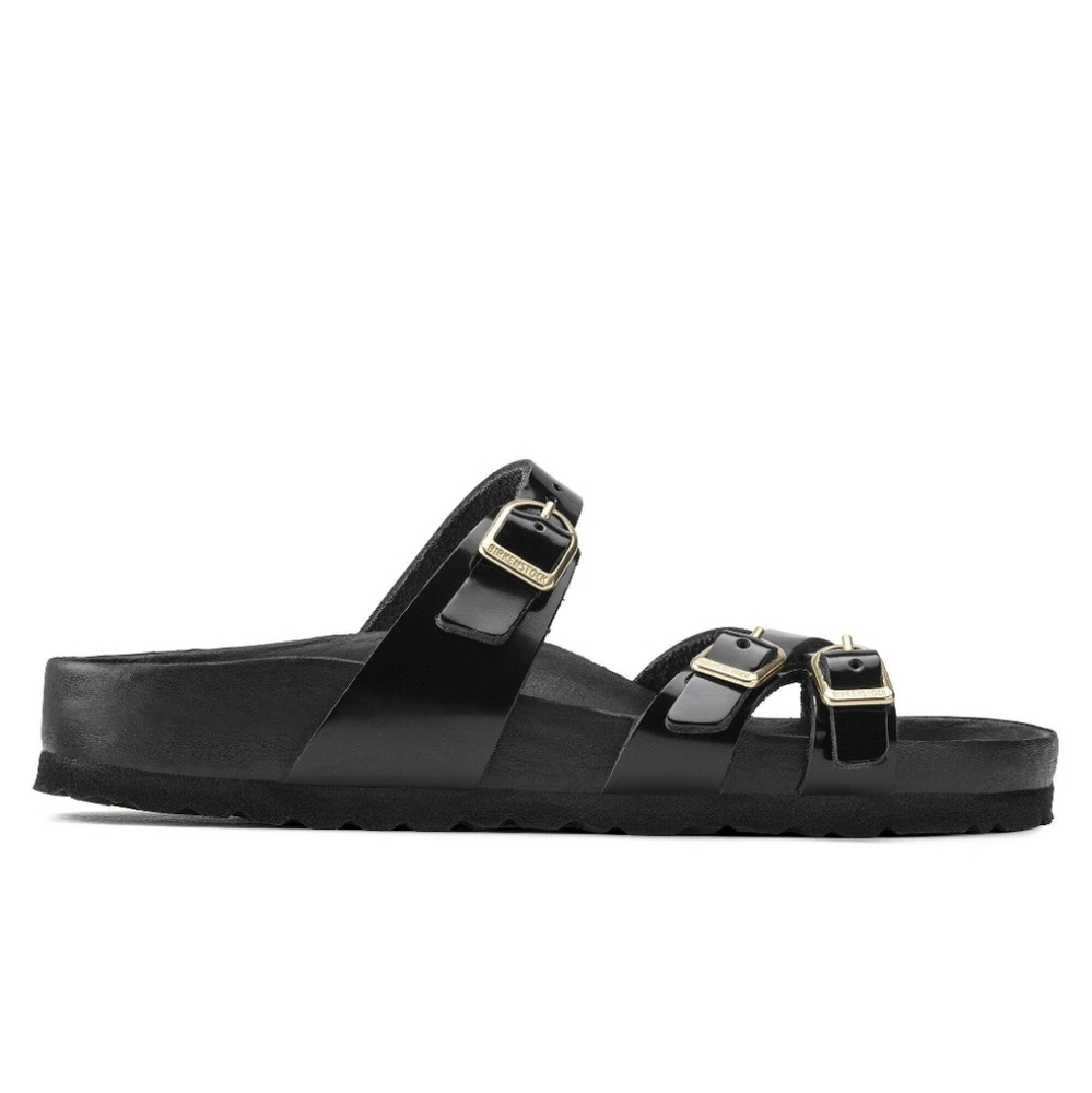 Birkenstock Franca High Shine Black Size 8.5/39 NWOB - Picture 2 of 4